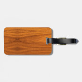 チーク木装飾のクロムスタイルのマカジキ ラゲッジタグ (裏面横)