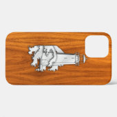 チーク材の上のクローム灯台 Case-Mate iPhoneケース (裏面 (横))