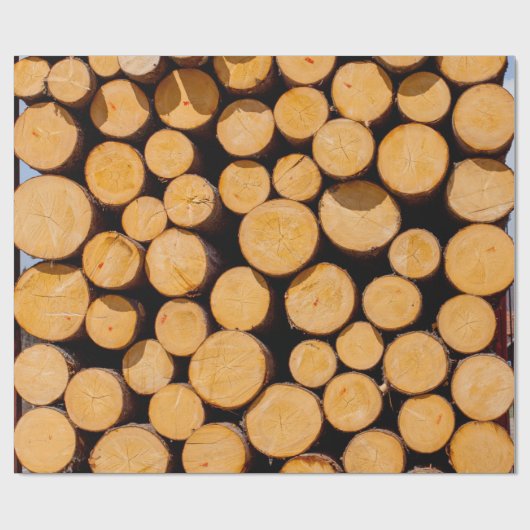 チーク材の丸木の丸木の木の多い木 ラッピングペーパー (フラット)