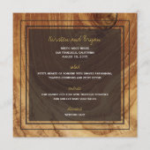 チーク素朴ウッド木製写真モダンのメ結婚ニュー メニュー (正面)