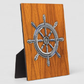 チーク航海のベニヤの車輪 フォトプラーク (側面)