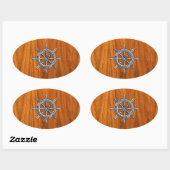 チーク航海のベニヤの車輪 楕円形シール (シート)