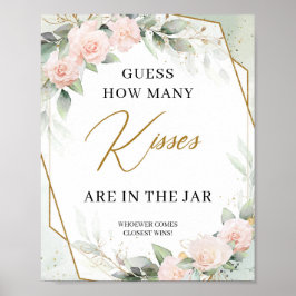 チーク(顔を赤らめる) ゲス(推測する) ジャーに何回キスが入っていると思う? ポスター