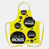 チーシーおもしろい調理師シェフベイカーグルメタイトル エプロン (正面)