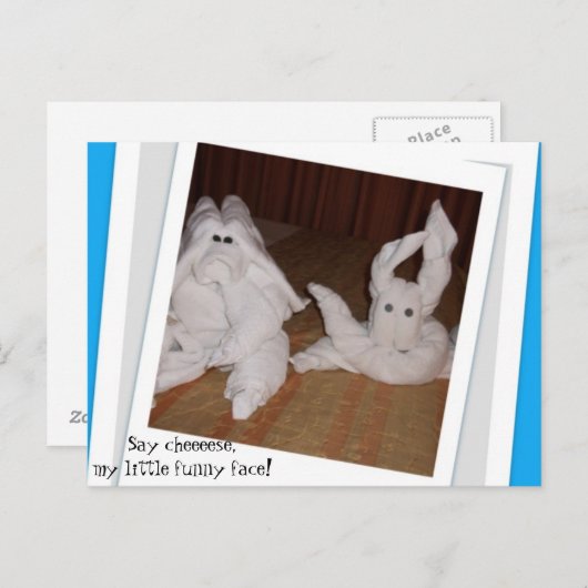 チーシーーと言っておもしろい私の小さな顔! ポストカード (正面/裏面)