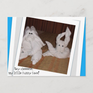 チーシーーと言っておもしろい私の小さな顔! ポストカード