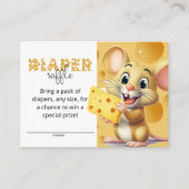 チーズおむつラッフルチケットの小さなネズミ エンクロージャーカード (正面)