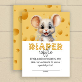 チーズおむつラッフルチケットの小さなネズミ エンクロージャーカード