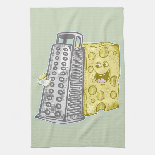 チーズおもしろいグラマー キッチンタオル (縦)