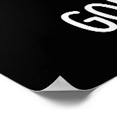 チーズおもしろいプリン黒BGを焼くグレーター ポスター (角)