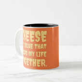 チーズおもしろい ツートーンマグカップ (正面左)