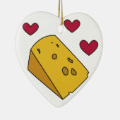 チーズおよびキスのロンドンっ子の韻を踏む俗語のギフト セラミックオーナメント (右)