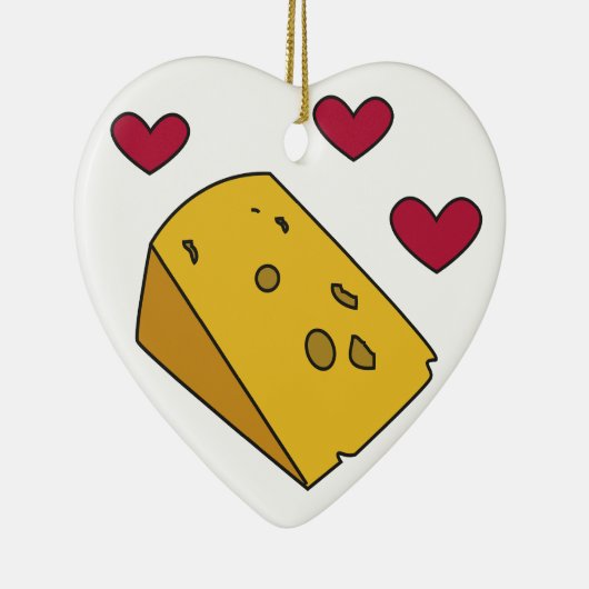 チーズおよびキスのロンドンっ子の韻を踏む俗語のギフト セラミックオーナメント (右)