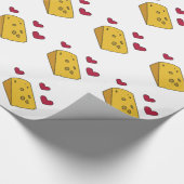 チーズおよびキスのロンドンっ子の韻を踏む俗語のギフト ラッピングペーパー (角)