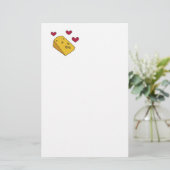 チーズおよびキスのロンドンっ子の韻を踏む俗語のギフト 便箋 (スタンド正面)