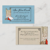 チーズおろし金の料理用のシェフのケイタリングビジネスカード 名刺 (正面/裏面)