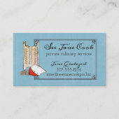 チーズおろし金の料理用のシェフのケイタリングビジネスカード 名刺 (正面)