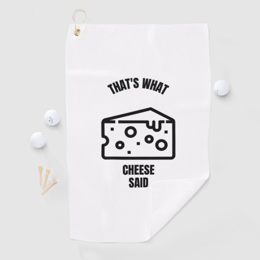 チーズがチーズパンジおもしろいョークを言った ゴルフタオル (インサイチュ)