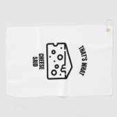 チーズがチーズパンジおもしろいョークを言った ゴルフタオル (横)