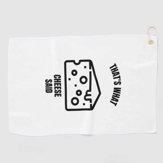 チーズがチーズパンジおもしろいョークを言った ゴルフタオル (横)