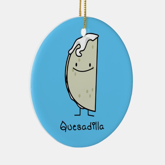 チーズが付いているQuesadillaのメキシコ人によって焼かれるトーティーヤ セラミックオーナメント (右)