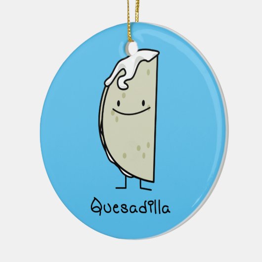 チーズが付いているQuesadillaのメキシコ人によって焼かれるトーティーヤ セラミックオーナメント (左)