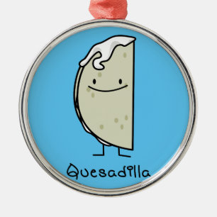 チーズが付いているQuesadillaのメキシコ人によって焼かれるトーティーヤ メタルオーナメント