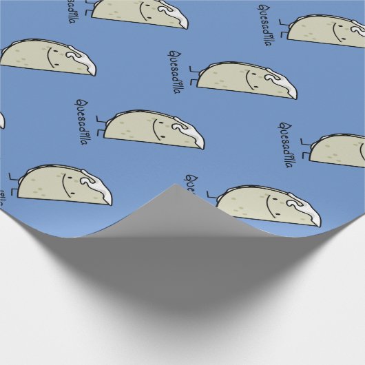 チーズが付いているQuesadillaのメキシコ人によって焼かれるトーティーヤ ラッピングペーパー (角)