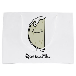 チーズが付いているQuesadillaのメキシコ人によって焼かれるトーティーヤ ラージペーパーバッグ