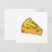 チーズが大好きなかわいいチーズ サンキューカード (正面/裏面)