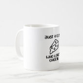 チーズが大好きな女の子 コーヒーマグカップ (正面左)