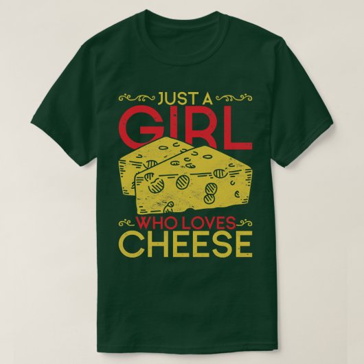チーズが大好きな少女に過ぎない郷田料理 Tシャツ (デザイン正面)