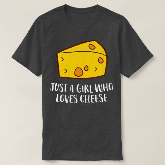 チーズが大好きな少女 Tシャツ (デザイン正面)