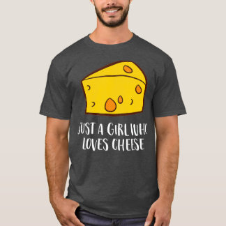 チーズが大好きな少女 Tシャツ