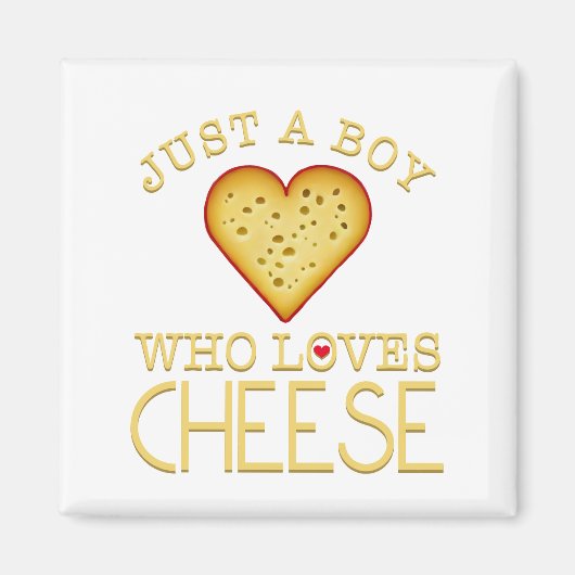 チーズが大好きな男の子 マグネット (正面)
