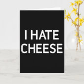 チーズが嫌い、面白い、ジョーク、皮肉 カード (黄色い花)
