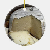 チーズそれ! チーズ恋人のためのおもしろいのチーズギフト セラミックオーナメント (裏面)
