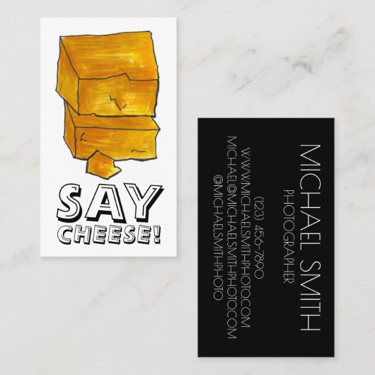チーズだ！写真家チェダーフード 名刺 (正面/裏面)