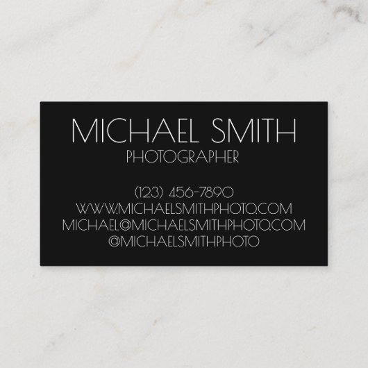 チーズだ！写真家チェダーフード 名刺 (裏面)