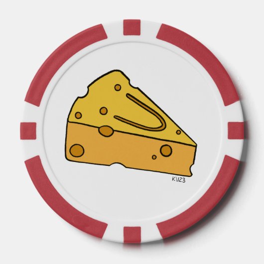 チーズでチーなかわいいチーズ ポーカーチップ (正面)
