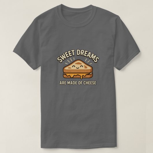 チーズで作られた甘い夢 グリルサンドイッチ Tシャツ (デザイン正面)