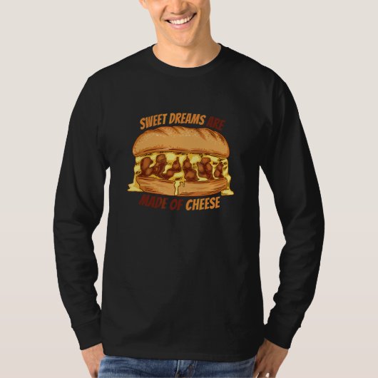 チーズで出来た甘い夢 チーズ Tシャツ (正面)