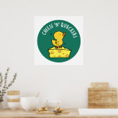 チーズとクッカーおもしろいフードパン ポスター (キッチン)