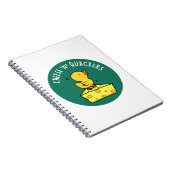 チーズとクッカーのかわいいアヒルとチーズパン ノートブック (右側)