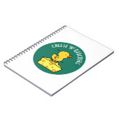 チーズとクッカーのかわいいアヒルとチーズパン ノートブック (左側)