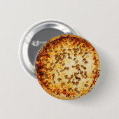 チーズとソーセージのピザ 缶バッジ (正面&裏面)