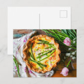 チーズとハーブを添えたアスパラガスのキッシュ シーズンポストカード (正面/裏面)