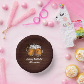 チーズとビールで乾杯 40歳の誕生日 ラスティック ペーパーボウル (パーティー)