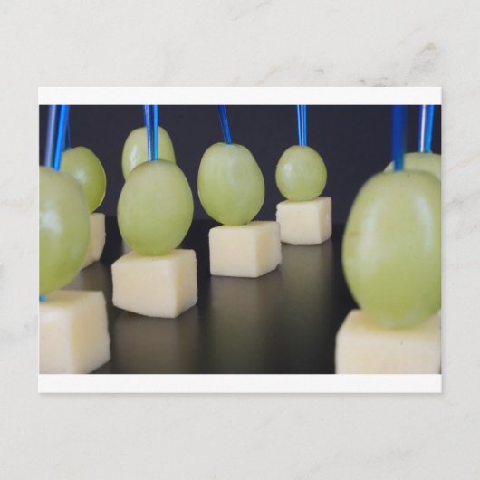 チーズとブドウ ポストカード (正面)