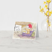 チーズとマウスのクリスマスカード カード (黄色い花)